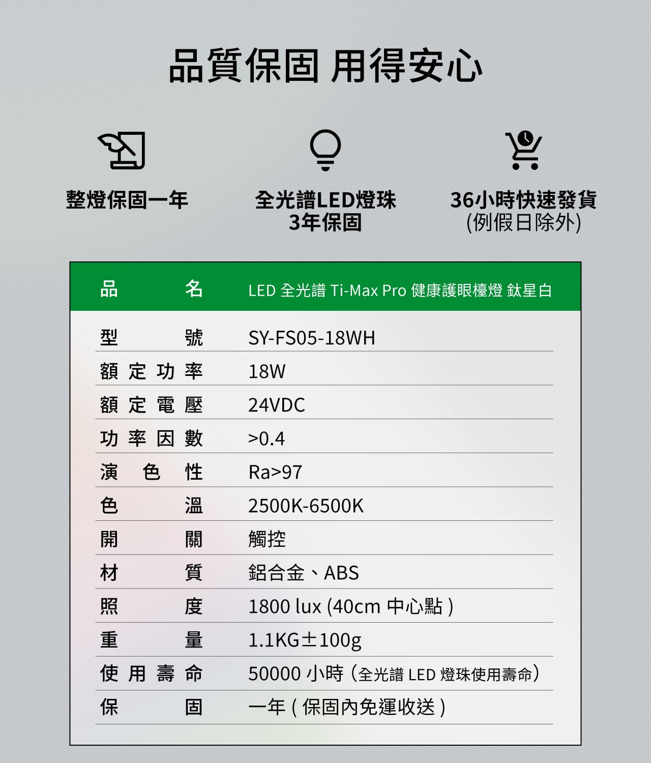 TIMAX Professional 白 _ 喜光全光譜專業護眼
